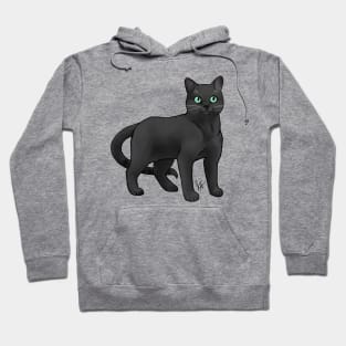 Cat - Russian Blue - Dark Gray Hoodie